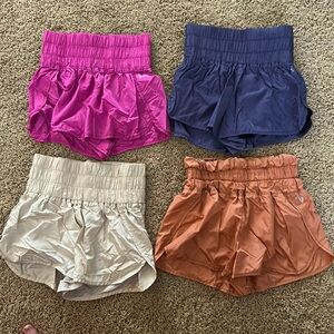 EUC LOT OF 4 FREE PEOPLE FP MOVEMENT THE WAY HOME SHORTS ATHLETIC SIZE MEDIUM